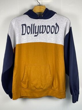 VTG Dollywood Prairie Mountain Colorblock Hoodie XXL Like New